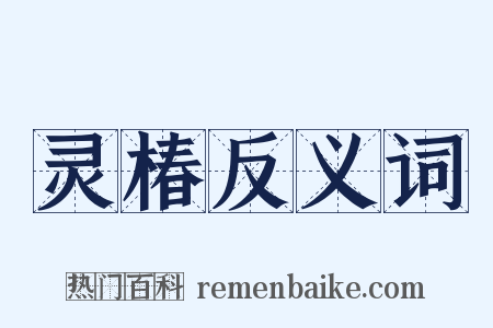灵椿反义词是什么意思的图片